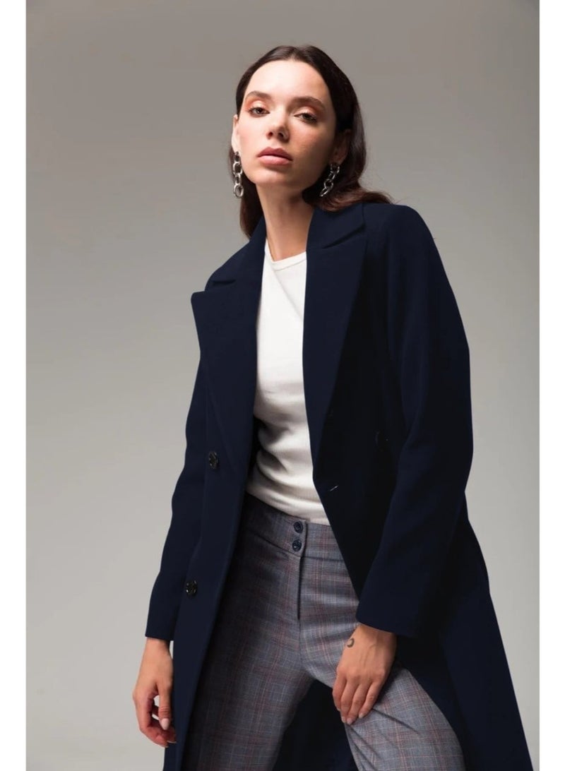 Barbora Full Length Cashmere Cashmere Coat - Image 2